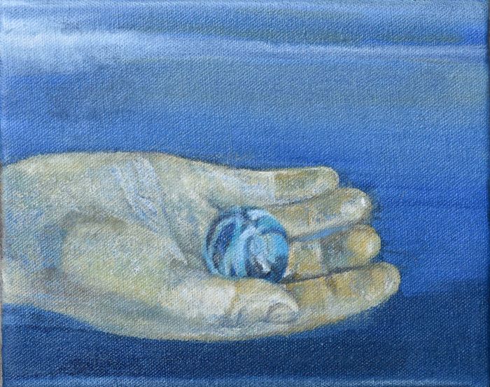 il-main-bleue-bille_huile-sur-toile_14x18-cm_2018-ad2a5a2a1e1f6c5f5918f129de4dd9af
